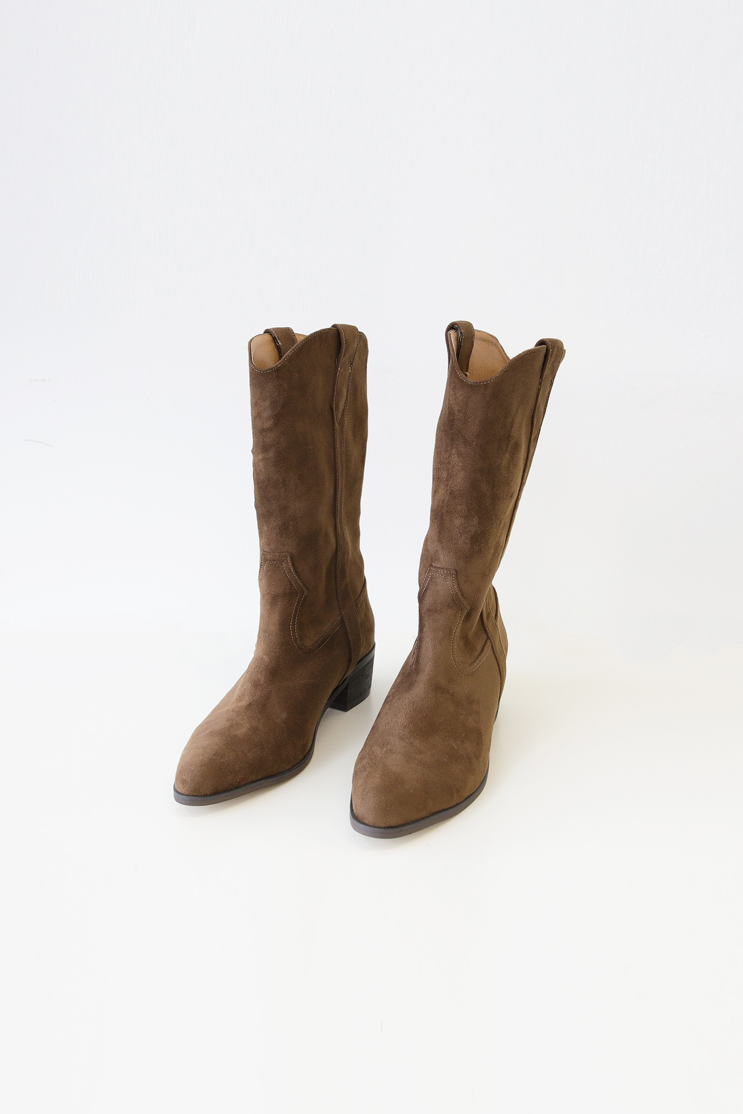 SUEDE WESTERN BOOTS(3COLORS)