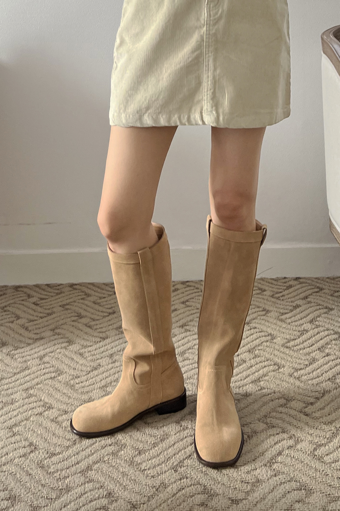 REAL SUEDE LONG BOOTS(2COLORS)