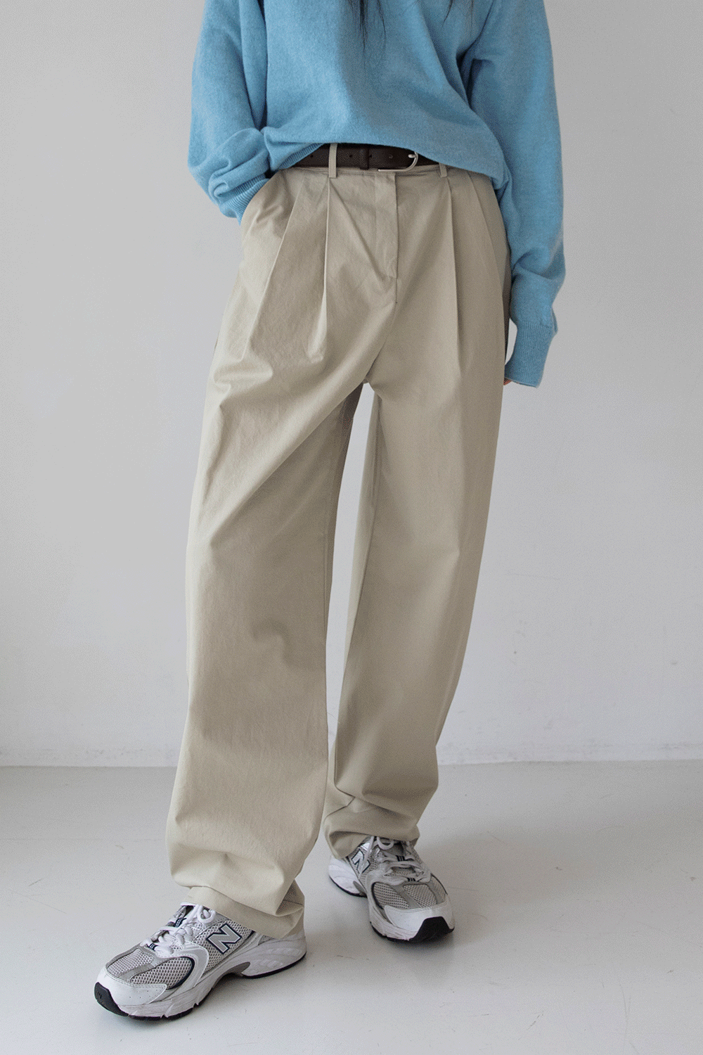 CLASSIC COTTON TUCK PANTS (3COLORS)(SOLD OUT)