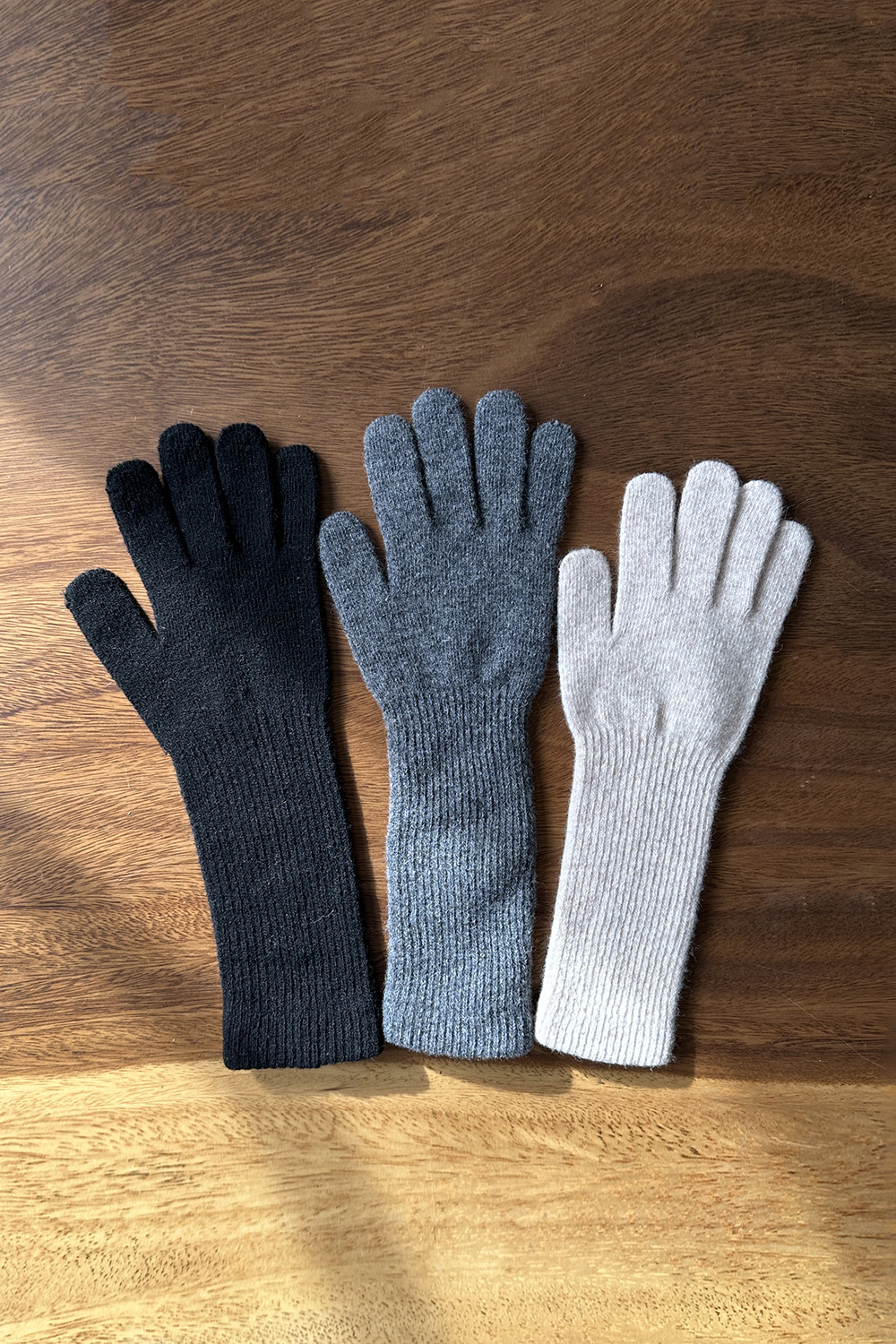 WOOL LONG KNIT GLOVES(3COLORS)