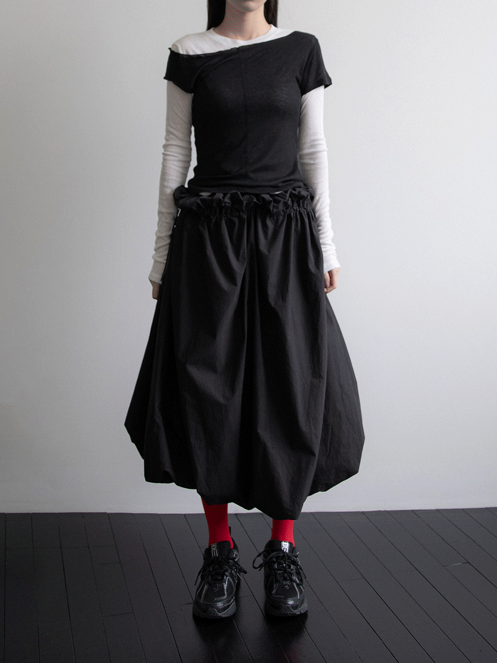 PUMPKIN STRING SKIRT (2COLORS)(SOLD OUT)