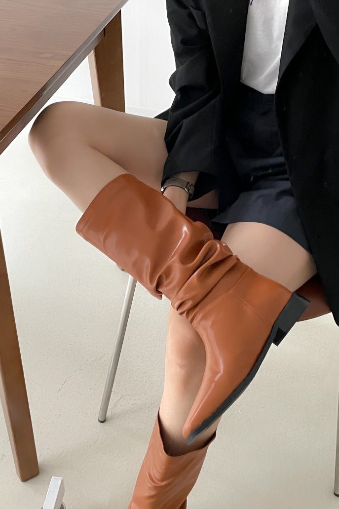 WRINKLE LONG BOOTS(3COLORS)