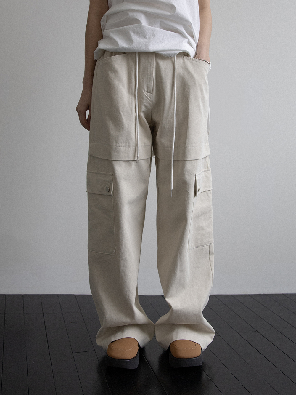 STRING CARGO PANTS (3COLORS)